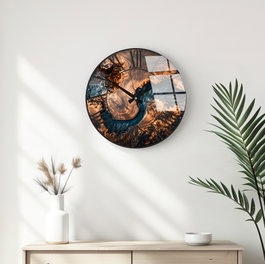 Wallity Reloj de Pared Decorativo de Cristal Multicolor 40 cm